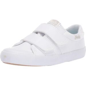 Keds Unisex-Child Courtney HL Leather Sneaker Little Kid 5.5, Double Hook & Loop